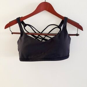 Lululemon Athletica Black Strappy Sports Bra